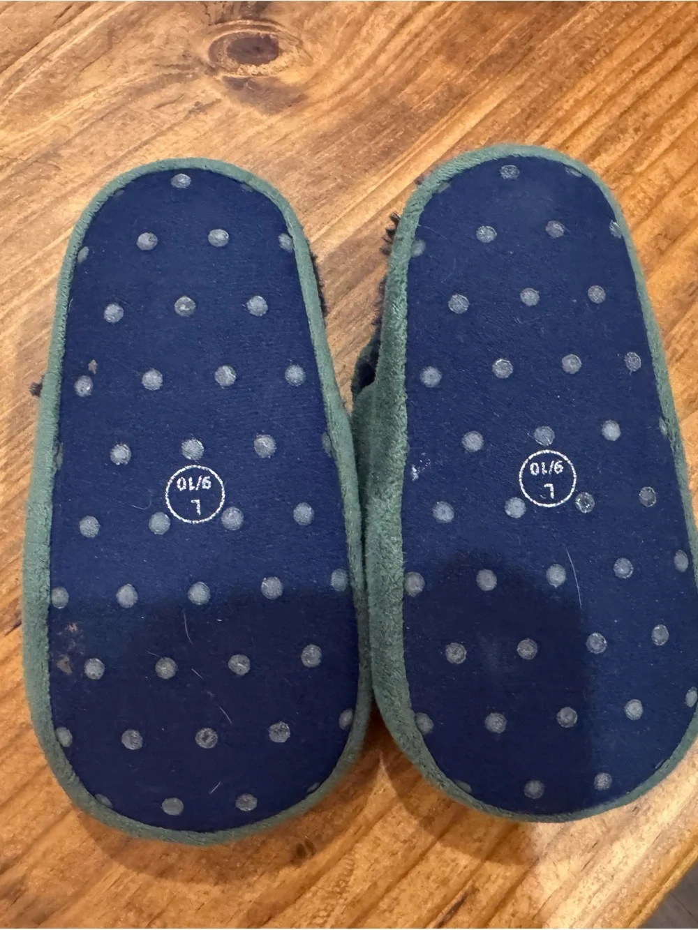Kids Green Dino Slippers